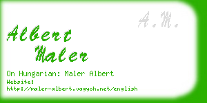 albert maler business card